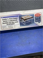 Never used quilters floor frame 29" x 28”,