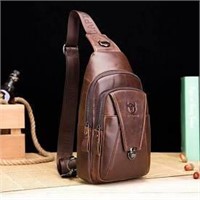 Bull Captain Male Satchel - Brown Leather