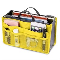 Unisex Bag Insert Travel Bag Organizer Yellow