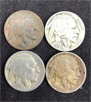 4 Buffalo Nickels