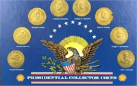 Shell Oil Presidential Collector Coin Display