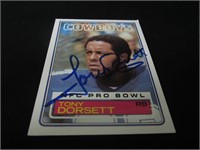 Tony Dorsett signed football card COA