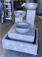 Cast Cement Outdoor 3-Tier Fountain $1600 Retail