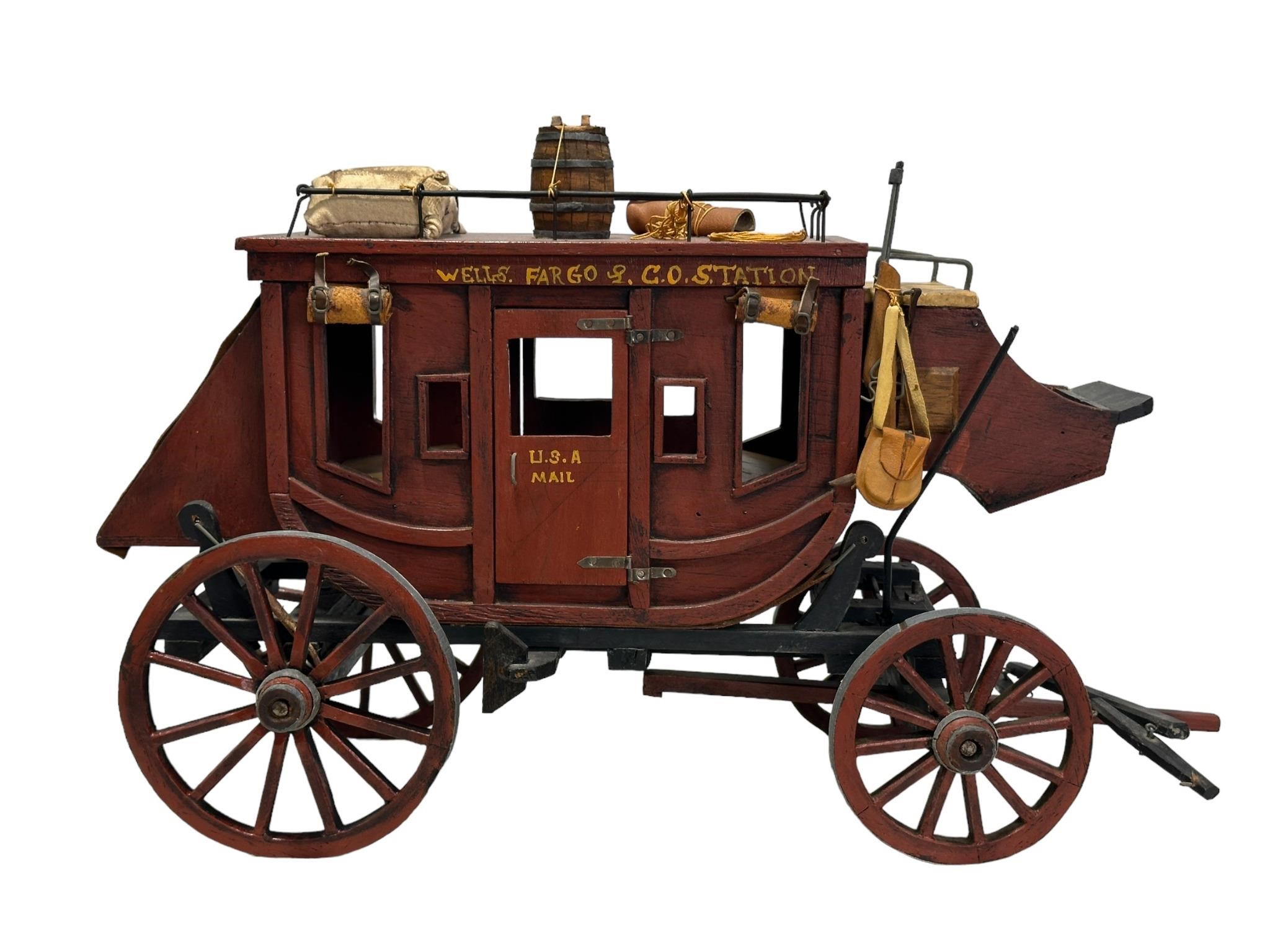 Wells Fargo & Co Station US Mail Stage Coach Model