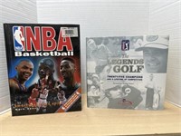 2 Books - The Legends of Golf and NBA Basketball