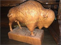 Beautiful Hand carved buffalo statue