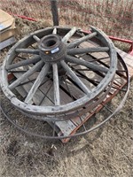 54 inch steel hay rake wheel, 40 inch waggon wheel