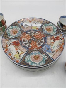 EARLY IMARI JAPANESE 6 PLATES AND 12 CUPS CLEAN
