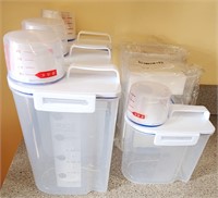 Lot of Sealed Food Storage Rice Containers