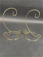 Two Gold Ornaments Display Hangers