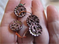 Lot of 4 Old Ornate Buttons