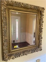 large filigree ornate vintage mirror with frame