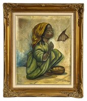 Mathies-Girl Praying Oil Painting