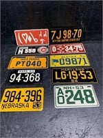 LOT OF 10 CONTEMPORARY BICYCLE LICENSE PLATES