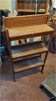 24x44x9in oak antique shelf
