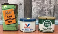 Pure Winnipeg, Valvoline, Quaker State tins