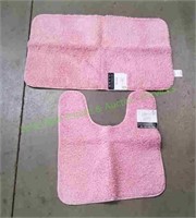 Mainstays Pink Contour Bath Rug & Bath Mat