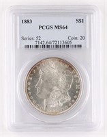 1883 US MORGAN SILVER $1 DOLLAR COIN