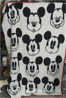 Black and White with red Trim Fleece Mickey Mouse