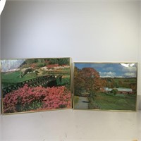 2- Large Framed Scenic Puzzles