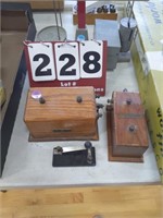 Antique Phone Cabinets & Items