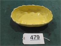 McCoy Yellow Oval Planter Has Crack