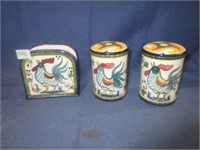 rooster canister set .