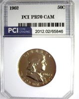 1962 Franklin PR70 CAMEO LISTS $750 IN 69