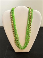 Vintage Green Costume Necklace