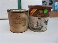 2 Vintage Tobacco Tins (Borkum Riff & H Sutliff)