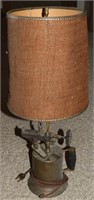 Vtg Brass Torch #2491 Table Lamp 23.75" Tall