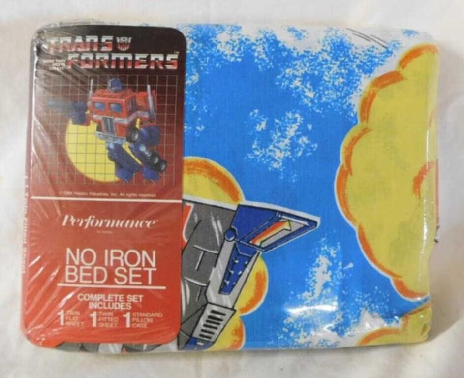 New 1984 Transformers twin size bed sheets set