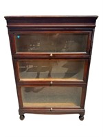 WALNUT 3 STACKING BARRISTER BOOKCASE