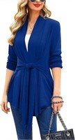 sz  Draped Cardigan for Women Open Front