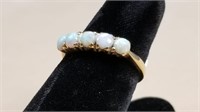 14kt Yellow Gold Ladies 5 Stone Opal Ring
