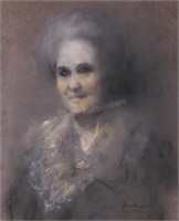 Glen Cooper Henshaw 23x19 Pastel Portrait of Woman