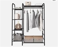 METAL FREESTANDING ORGANIZER RACK BLACK