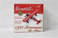Campbell's Ltd Ed. 1931 Stearman Die Cast Bi-Plane