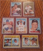 1967 Topps Baseball Card Lot (x7)