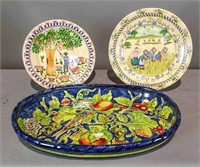 Portuguese Plates and Mexican Platter Lot