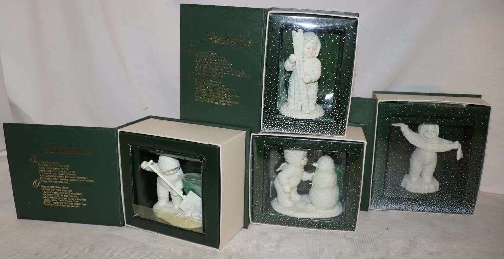 4 Department 56 Snow Babies Figures