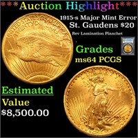 ***Auction Highlight*** PCGS 1915-s Gold St. Gaude