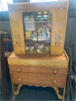 Antique Wooden Kitchen Hutch Cupboard