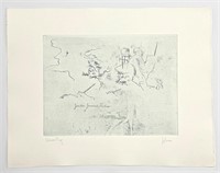 Jack Levine signed original etching "Jonathan Jere