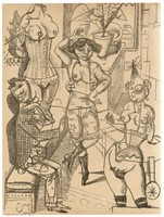 Rudolf Schlichter original lithograph "Tanz"