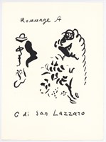 Marc Chagall original lithograph | Homage to San L