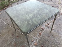 Green card table - 30" square - good condition