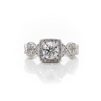 14kt Gold 1.90 ctw Diamond Halo Engagement Ring