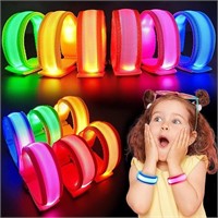 GIFTINBOX 12/6 PCS LED Light Up Bracelets for Kids