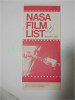 Rare 1976 internal NASA film list for employees!